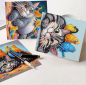 Preview: Diamond Painting 6 Stück Katze spielt mit den Vögeln